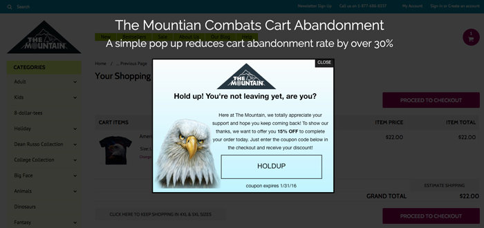 Cart abandoner The mountain